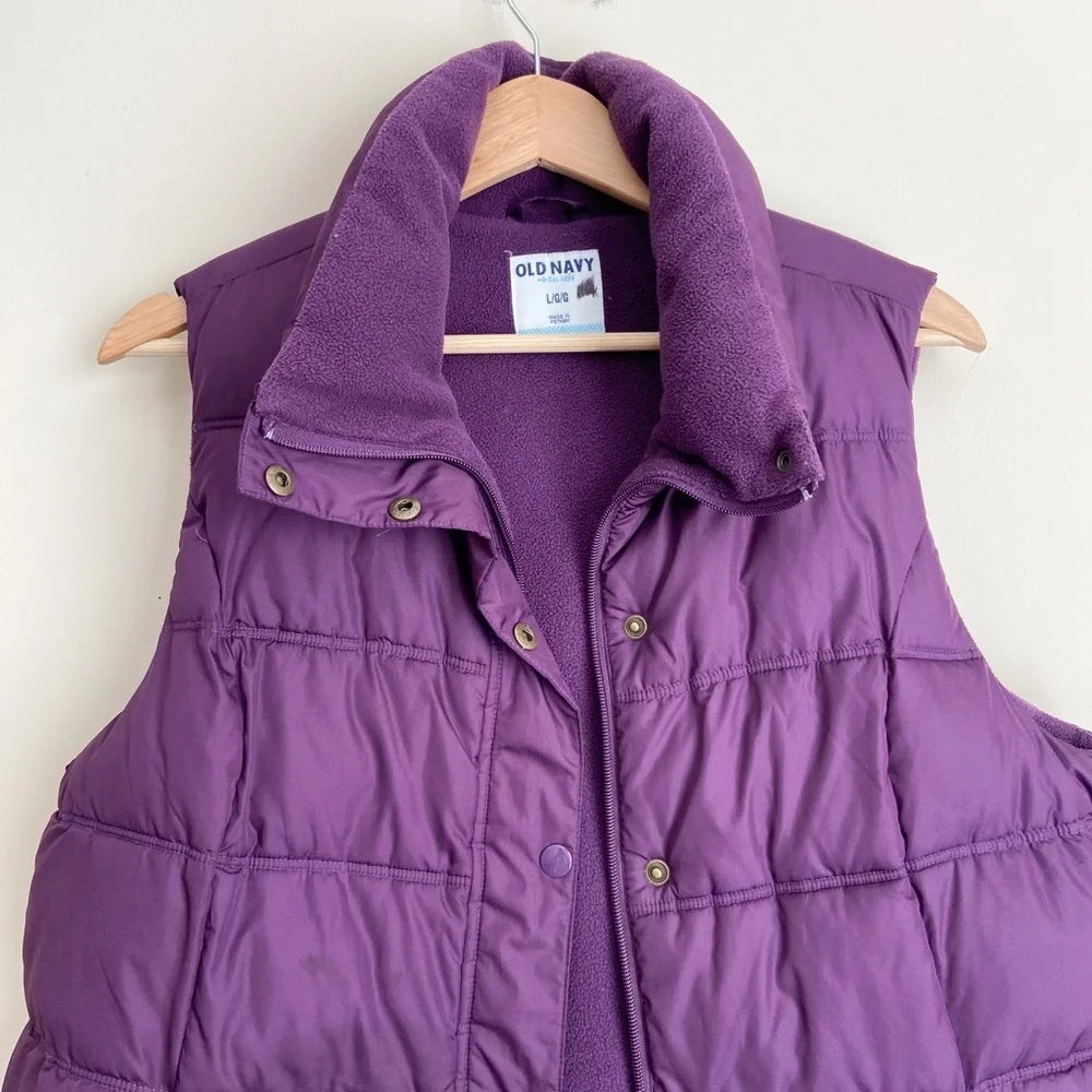 Old Navy Women's Deep Purple Quilted Vest